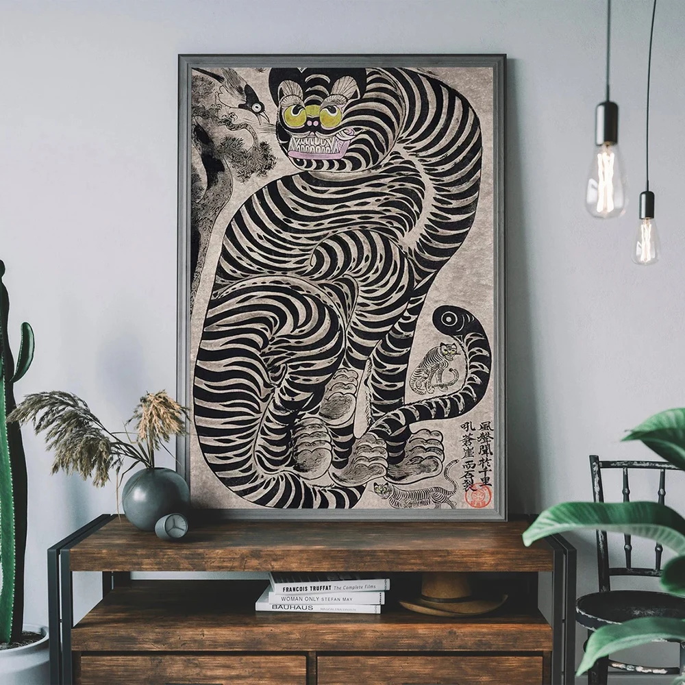 Vintage Japanese Tiger Cat Mus - Japanese Lifestyle Home reseña y precio