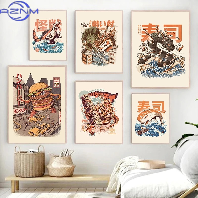 AZNM Japanese Kaijus Food Sush - Japanese Lifestyle Home reseña y precio