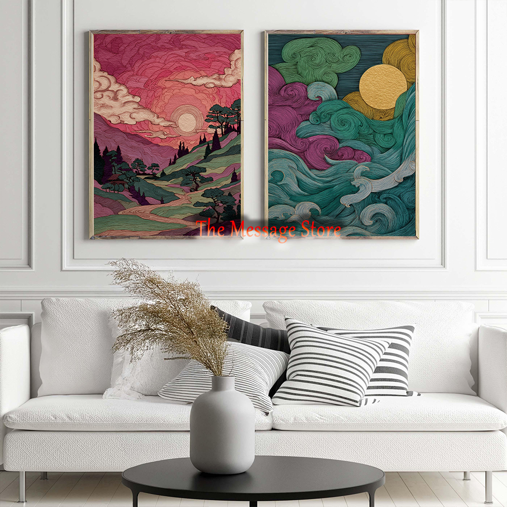 Japanese Landscape Abstract Go - Japanese Lifestyle Home reseña y precio